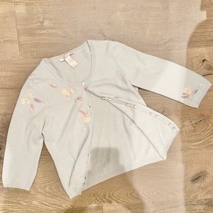 rebecca taylor blue cardigan